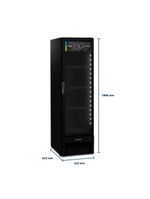 Expositor Vertical Metalfrio 343L 220V Slim 1 Porta Preto VB28R