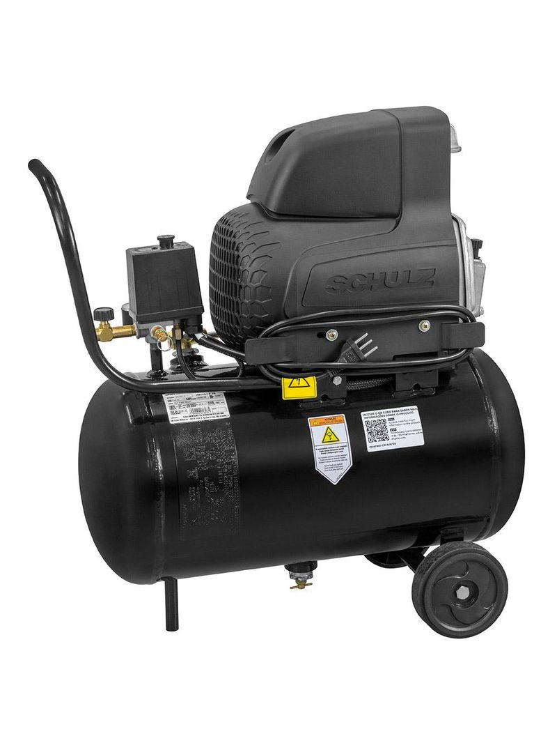 Compressor de Ar de Pistão 2,0 HP 25 Litros 8,6 Pés Pratiko CSI 8,6|25 SCHULZ + Kit