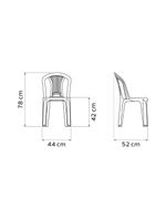 Cadeira Tramontina Bistrô Boa Viagem em Polipropileno Branco