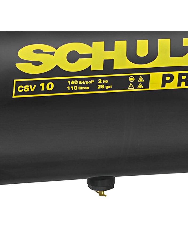 Compressor de Ar 10 Pés 110 Litros Monofásico 110v Pro Schulz-110V CSV 10/110