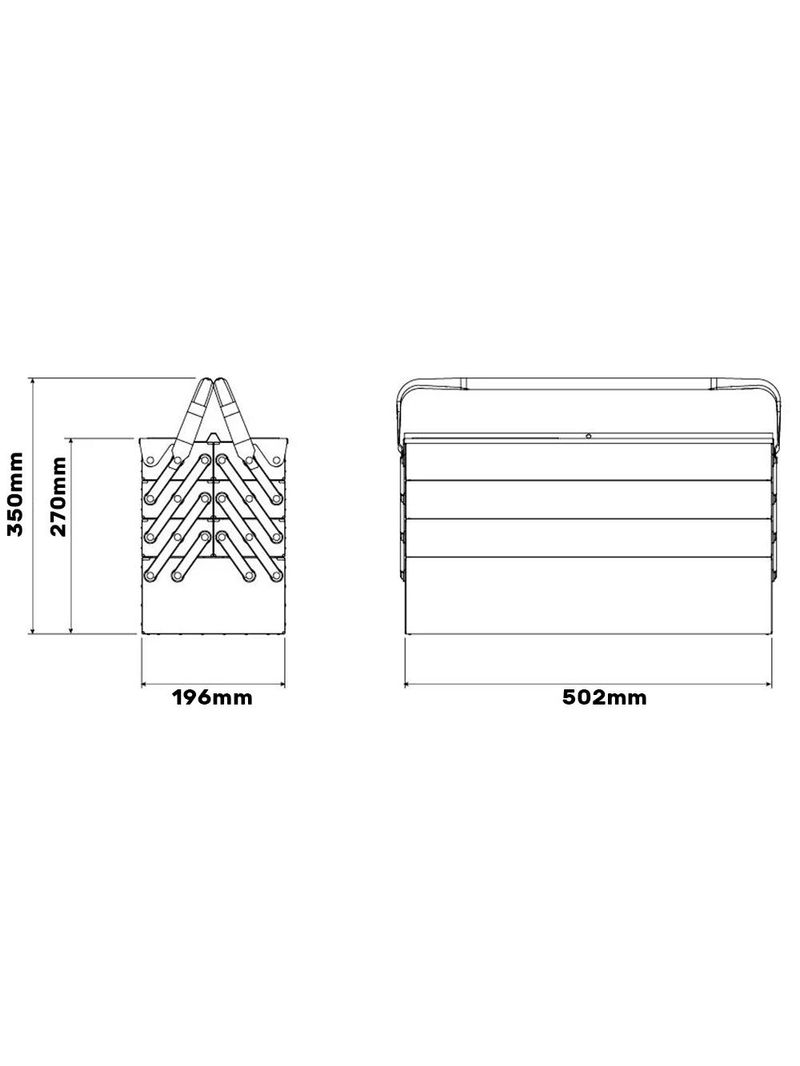 Caixa de Ferramentas 7 Gavetas Reforçada 44952002 TRAMONTINA PRO