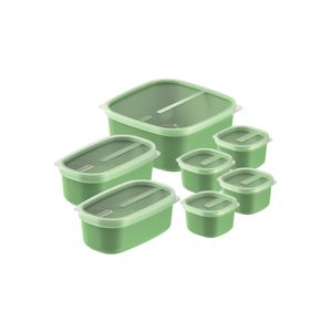 Jogo de Potes Tramontina MixColor em Polipropileno Verde Sálvia 7 Peças