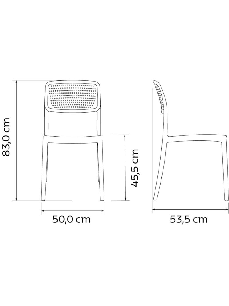 Cadeira Tramontina Serena Camurça Empilhável em Polipropileno com Proteção Antimicrobiana