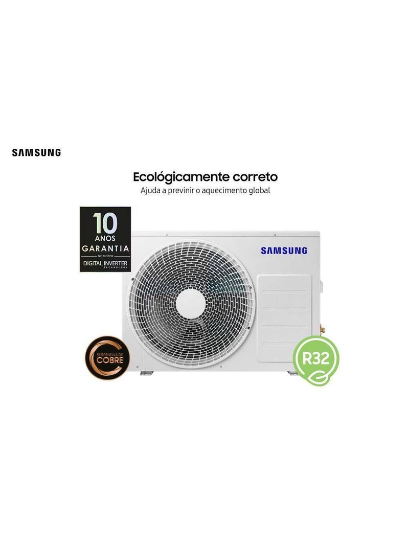 Ar Condicionado Split Inverter Samsung WindFree AI 24000 BTUs Quente/Frio 220V AR24DXFAAWKXAZ