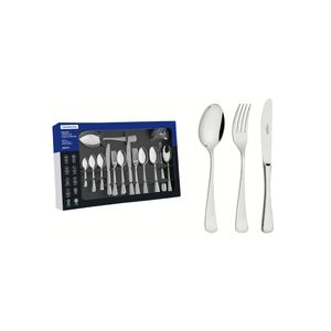 Faqueiro Tramontina Mônaco 101 Peças Aço Inox com Detalhes no Cabo