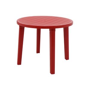 Mesa Tramontina Cassino 90 cm em Polipropileno Vermelho