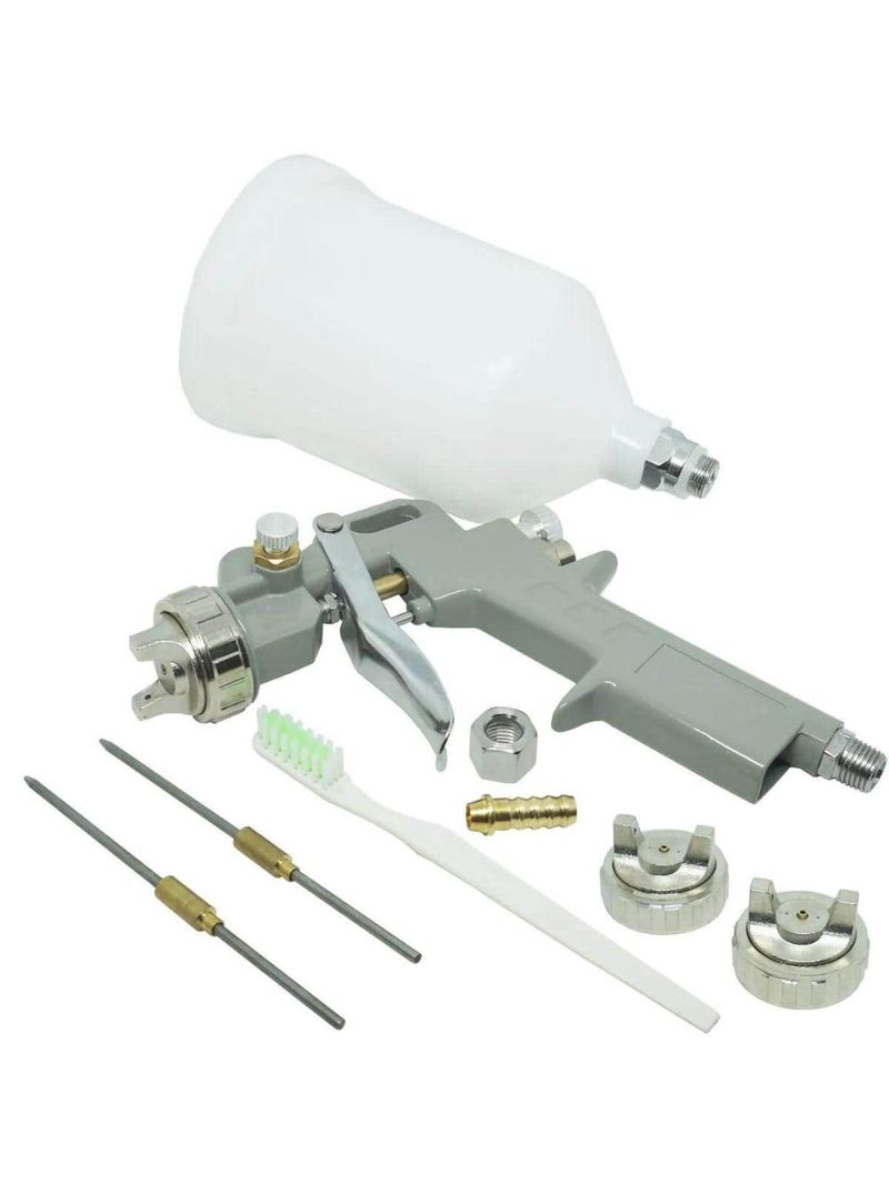Pistola de Pintura Gravidade 3 Bicos 1,2 1,5 e 1,8 MM 600ML EVPPG600-3B EVALD