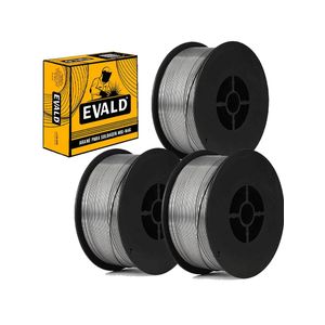 Kit 3 Unidades Arame para Solda MIG 0.8mm Rolo com 1 KG s| Gás com Fluxo Flux Core E71T1-GS EVALD