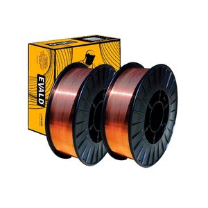 KIT 2 Arames para Solda MIG Rolo 5 Kgs 0.8mm ER70S-6 EVALD