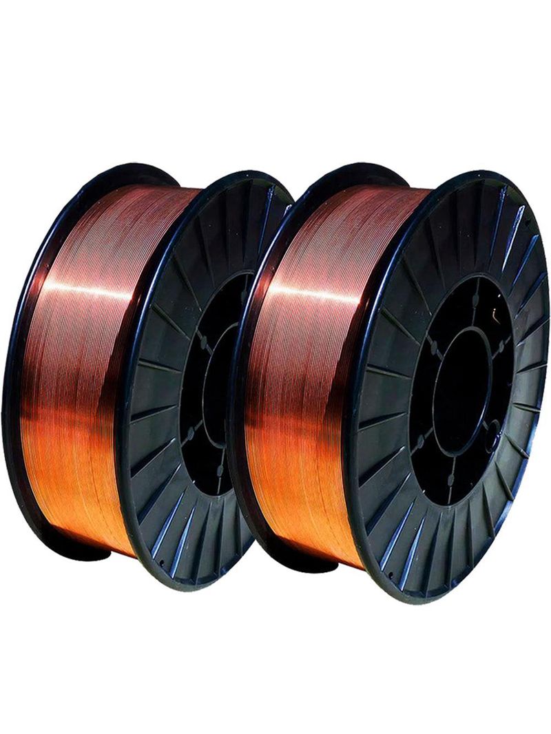 KIT 2 Arames para Solda MIG Rolo 5 Kgs 08mm ER70S-6 EVALD