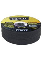 Disco de Corte 41/2 POL 115 MM Aço Inox Kit 25 Unidades EVALD