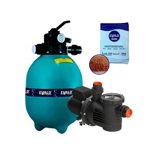 Filtro Piscina FPEV-15 com Bomba BPEV-17 1,2 CV e 25 kg Areia EVALD by DANCOR