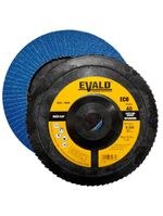Disco de Lixa Flap 7 POL 180 mm Aço Inox Grão 40 Kit 5 Unidades EVALD