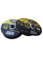 Disco de Corte 41/2 POL 115 MM Aço Inox Kit 50 Unidades EVALD