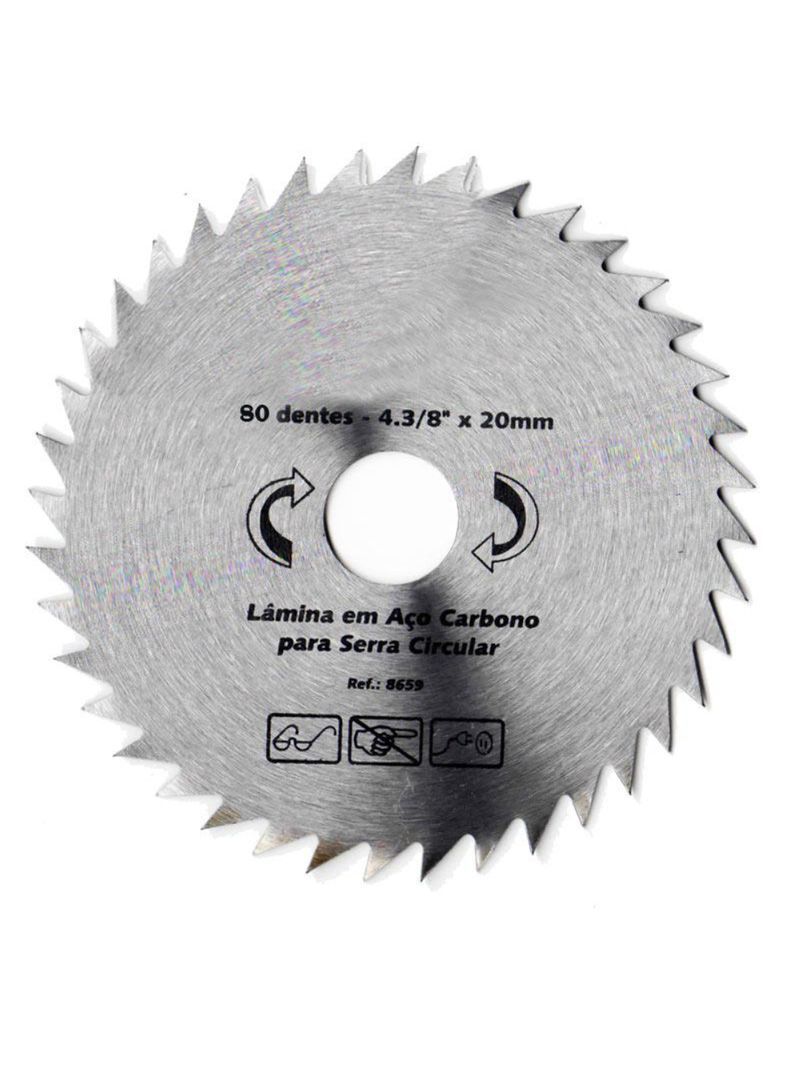 Serra Circular 43/8 Pol HSS para Madeira  80 Dentes Evald/Brasfort