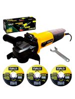 Esmerilhadeira Angular 41/2 POL 850W 115MM EV850 EVALD + Kit 3 Discos-110V