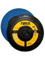 Disco de Lixa Flap Zirconio 7 POL 180 mm Aço Inox Grão 60 Kit 5 Unidades EVALD
