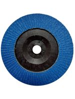 Disco de Lixa Flap Zirconio 7 POL 180 mm Aço Inox Grão 60 Kit 5 Unidades EVALD