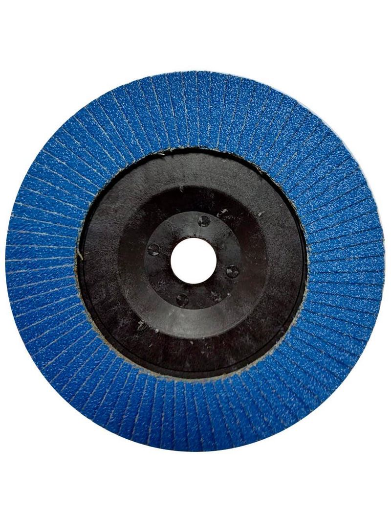 Disco de Lixa Flap Zirconio 7 POL 180 mm Aço Inox Grão 60 Kit 5 Unidades EVALD