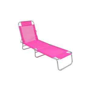 Cadeira Espreguiçadeira Textilene em Alumínio Rosa 414710 BEL