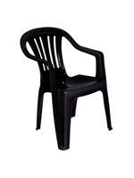 Cadeira Tipo Poltrona Em Plástico Preta 15151104 MOR