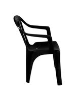 Cadeira Tipo Poltrona Em Plástico Preta 15151104 MOR