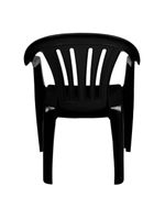 Cadeira Tipo Poltrona Em Plástico Preta 15151104 MOR