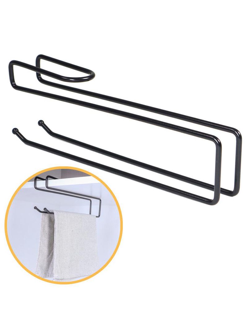 Suporte Organizador Multiuso Suspenso Viena p/ Toalhas, Taças, Papel Preto 991307 BEL
