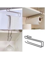 Suporte Organizador Multiuso Suspenso Viena p/ Toalhas, Taças, Papel Preto 991307 BEL
