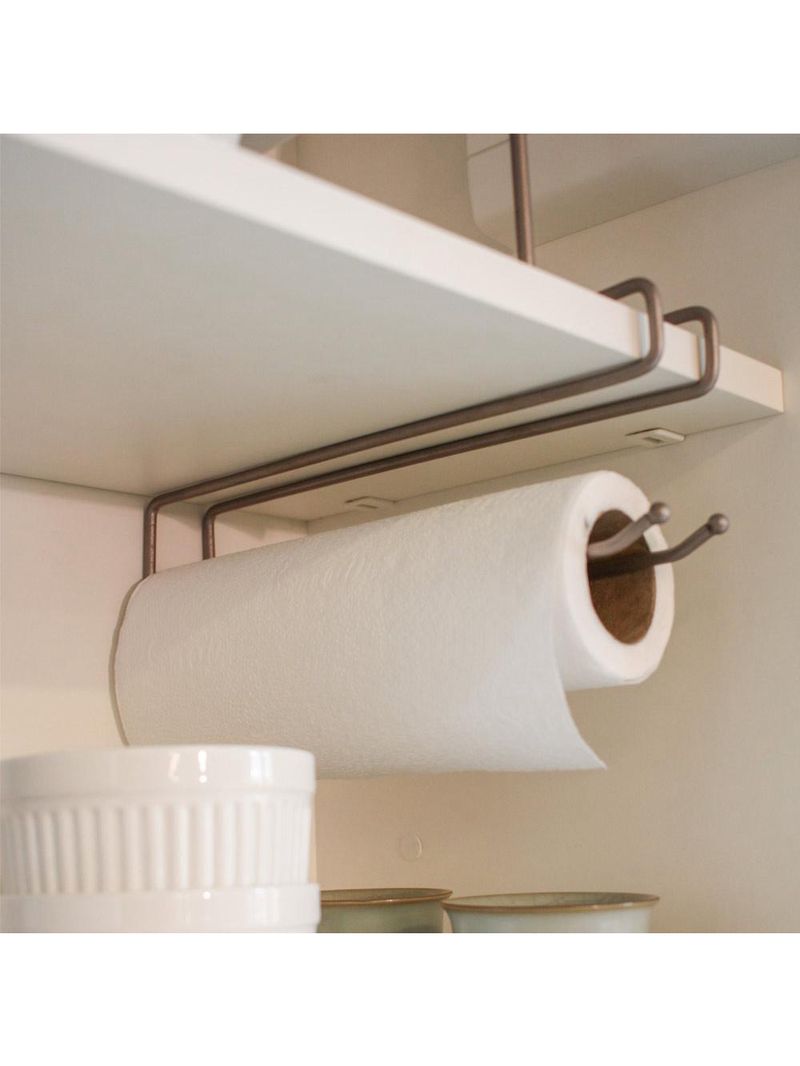 Suporte Organizador Multiuso Suspenso Viena p/ Toalhas, Taças, Papel Preto 991307 BEL