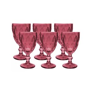 Conjunto de Taça Diamond Rosa 340 ml