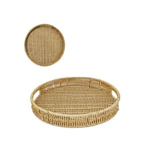 BANDEJA DE PLASTICO TIPO VIME REDONDA C/ALCA 4,3X29,5CM