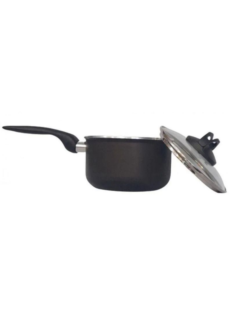 PANELA ETERNA 18CM ANTIADERENTE PRETO 24L TAMPA VIDRO