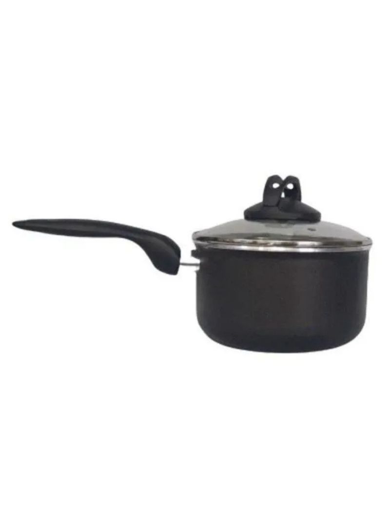 PANELA ETERNA 18CM ANTIADERENTE PRETO 24L TAMPA VIDRO