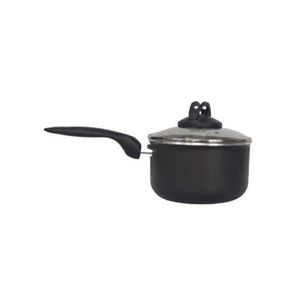 PANELA ETERNA 14CM ANTIADERENTE PRETO 1,3L TAMPA VIDRO