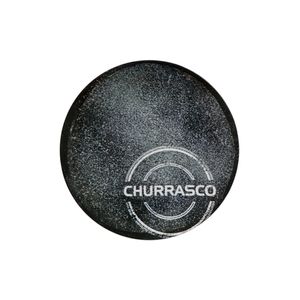 Prato Raso Tramontina Churrasco Carbon em Porcelana Decorada 25 cm