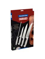 Jogo de Facas para Churrasco Tramontina Aço Inox Polipropileno 4 Peças
