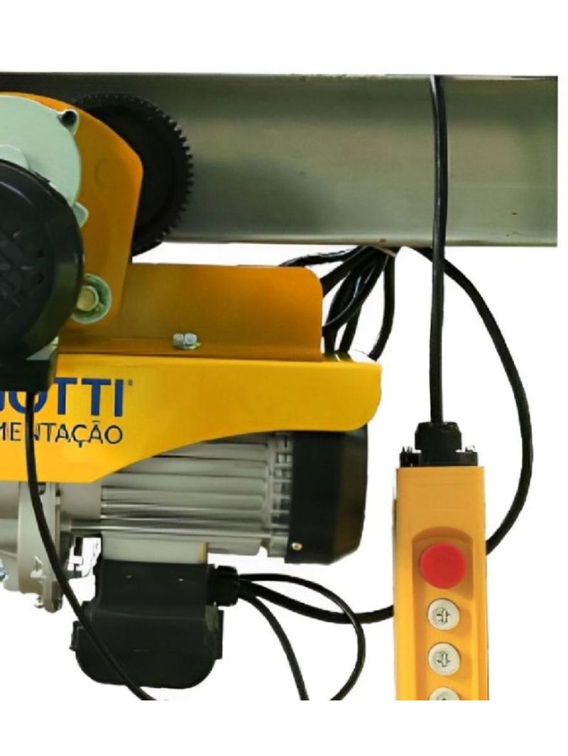 Talha Guincho Elétrico com Trole 600kg Elevação 12M 220V MENEGOTTI