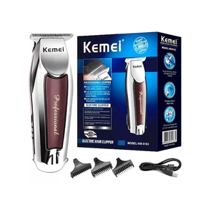 Máquina De Corte Cabelo Profissional Kemei Barba Acabamento 0mm T-blade KM-9163 110v/220v