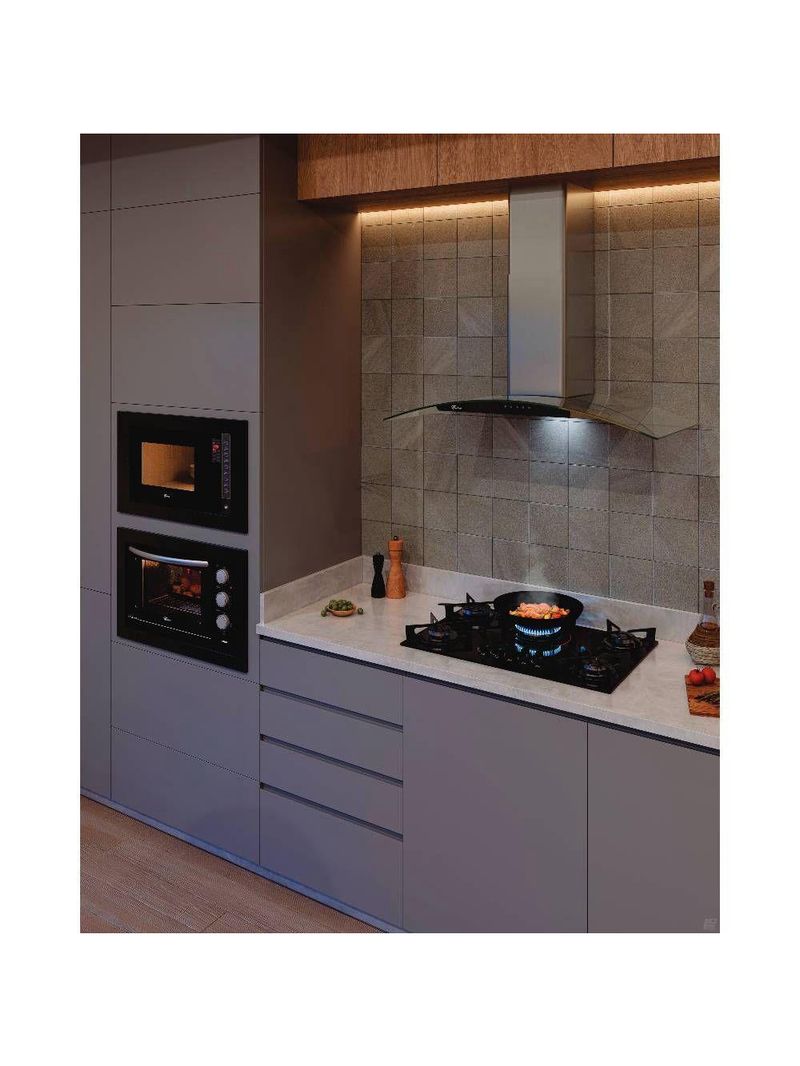 Forno Elétrico de Embutir Fischer Fit Line Preto 48L 127V 34493-95481