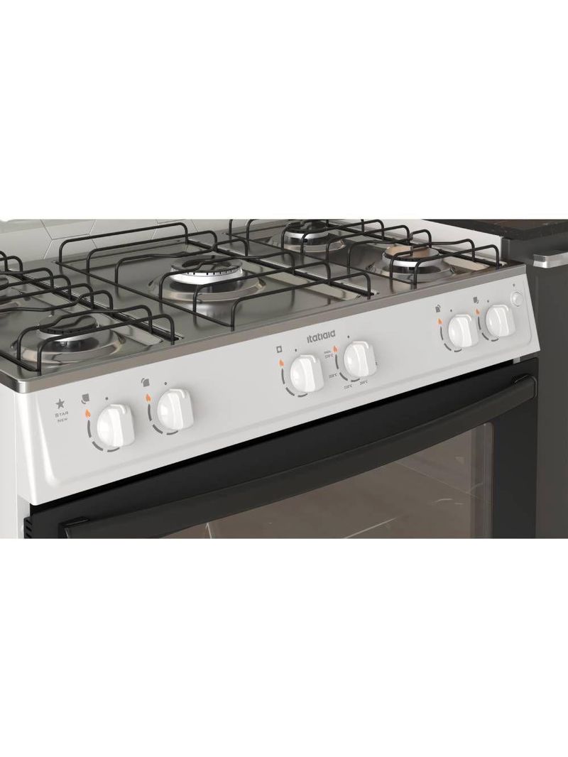 Fogão Itatiaia Star New Piso 5 Bocas Branco Bivolt 3700000360