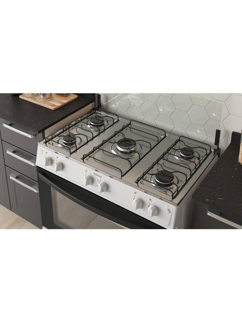 Fogão Itatiaia Star New Piso 5 Bocas Branco Bivolt 3700000360