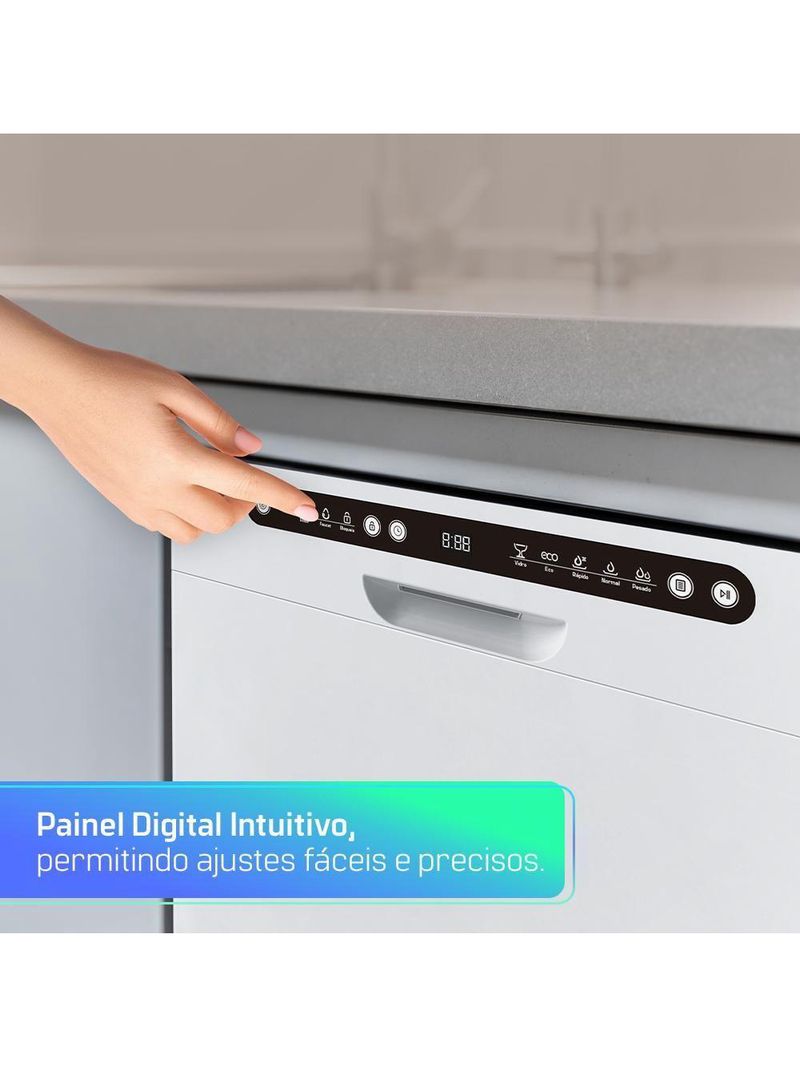 Lava Louças HQ Digital 8 Serviços Branca HQ-LL8DB2 220V