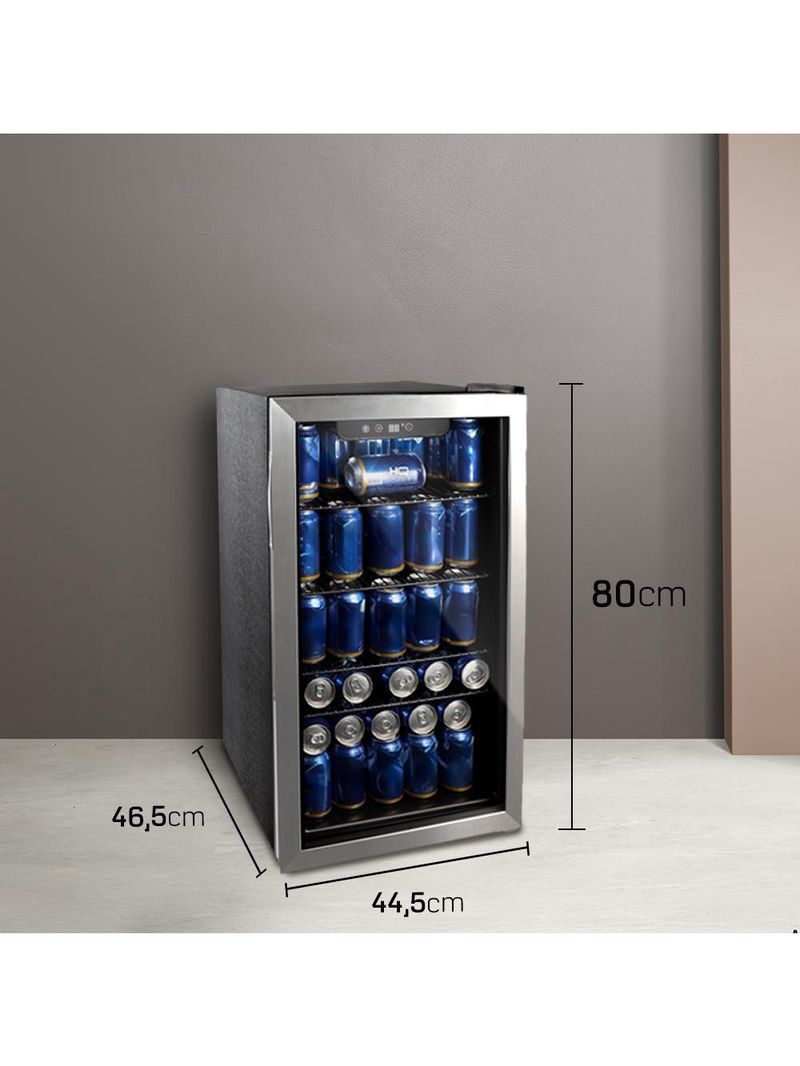 Cervejeira Expositor Vertical HQ Vidro Duplo 100 Litros Inox HQ-100CEVPV 110V