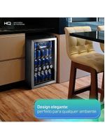 Cervejeira Expositor Vertical HQ Vidro Duplo 100 Litros Inox HQ-100CEVPV 110V
