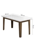 Conjunto De Mesa Sala De Jantar Miami Com 6 Cadeiras  Cedro