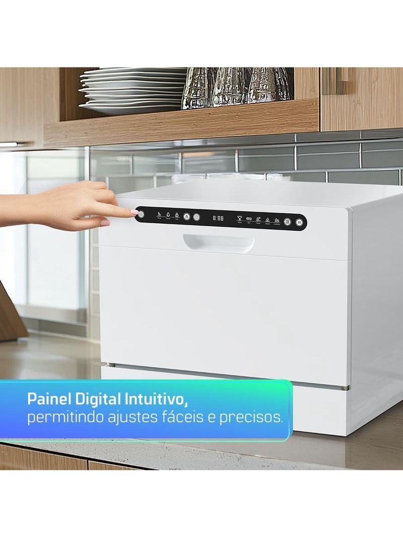 Lava Louças HQ Digital 6 Serviços Branca HQ-LL6DB2 220V