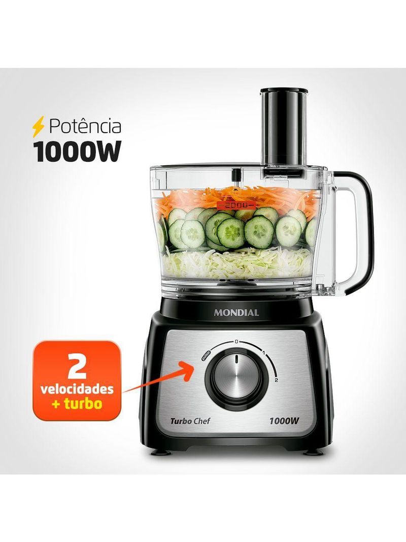 Multiprocessador Turbo Chef 5 Em 1 Mondial Mpn-01-b 127v