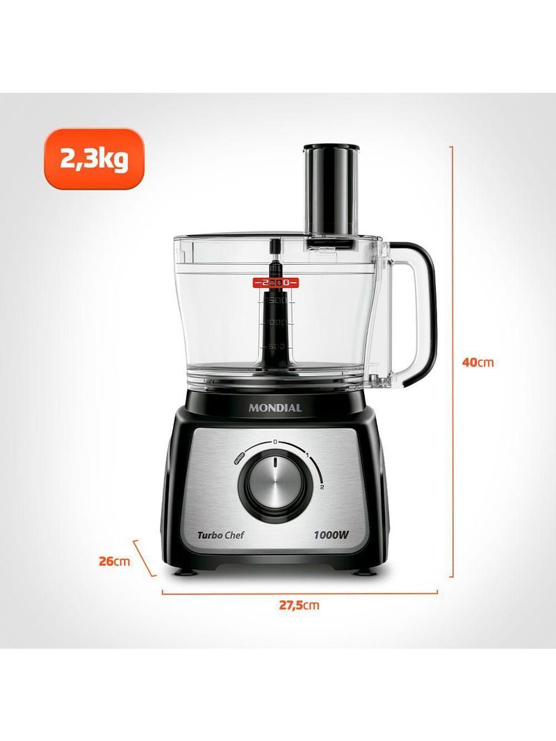 Multiprocessador Turbo Chef 5 Em 1 Mondial Mpn-01-b 127v