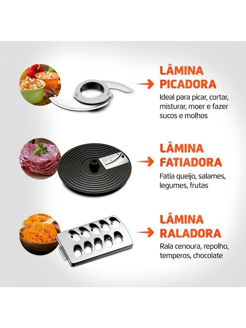 Multiprocessador Turbo Chef 5 Em 1 Mondial Mpn-01-b 127v